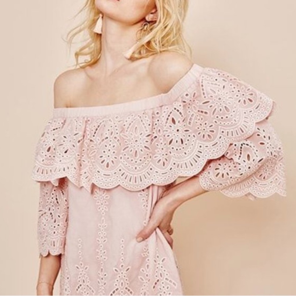 Parker Cathy Eyelet Mini Dress